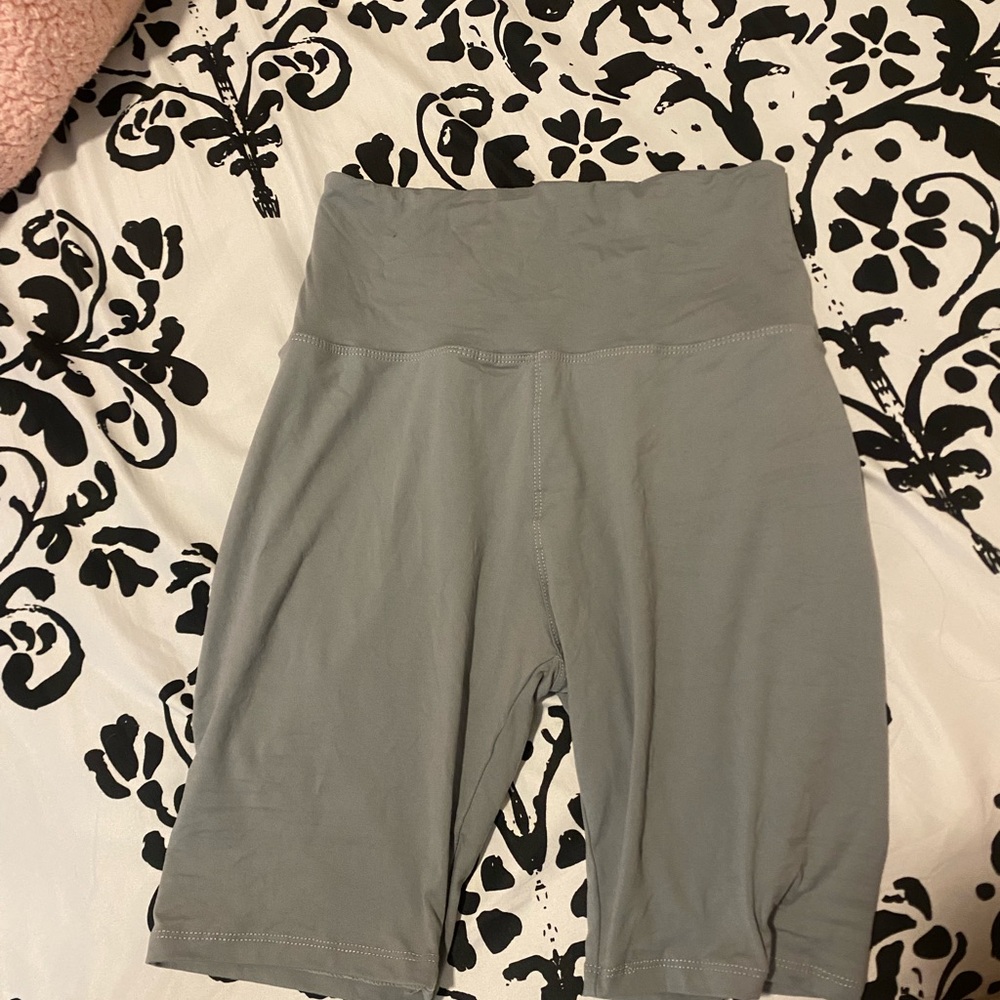 Gray Women's High-Waisted Shorts
